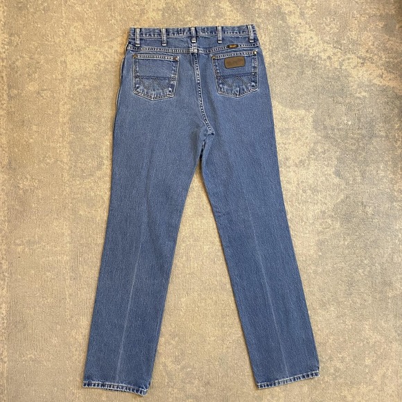 Wrangler George Strait Jeans Mens 34x36 Blue Medium Wash Straight Denim Pants - Picture 10 of 12